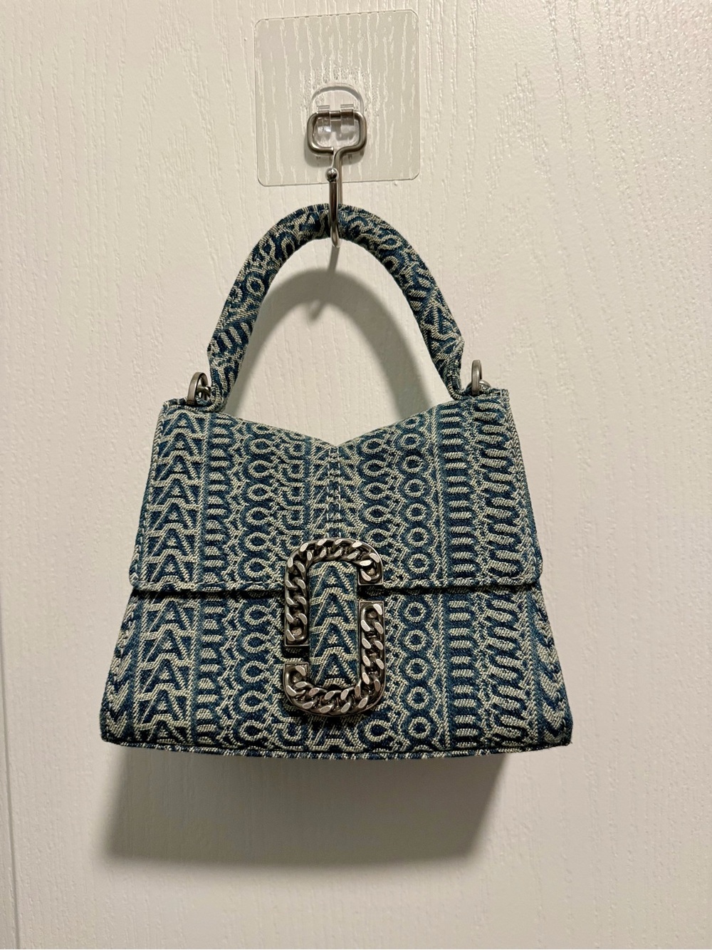 Marc Jacobs Blue Pattern Jacquard Top-Handle Mini Bag
